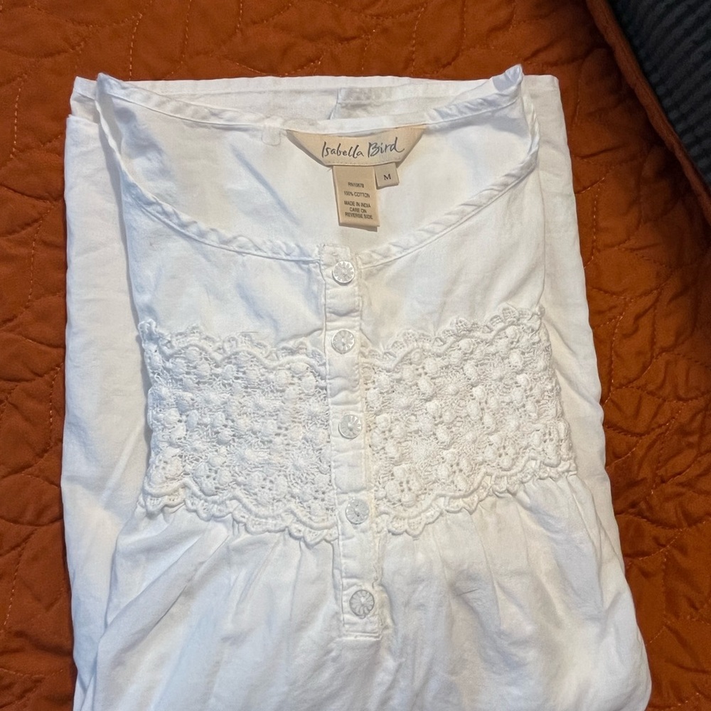 White Smocked Blouse with Peter Pan Collar